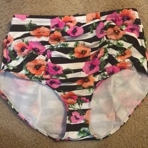 High-wasted swimsuit bottoms